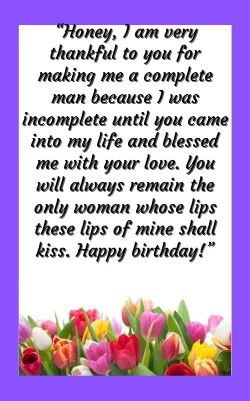 birthday wishes to wife from husband